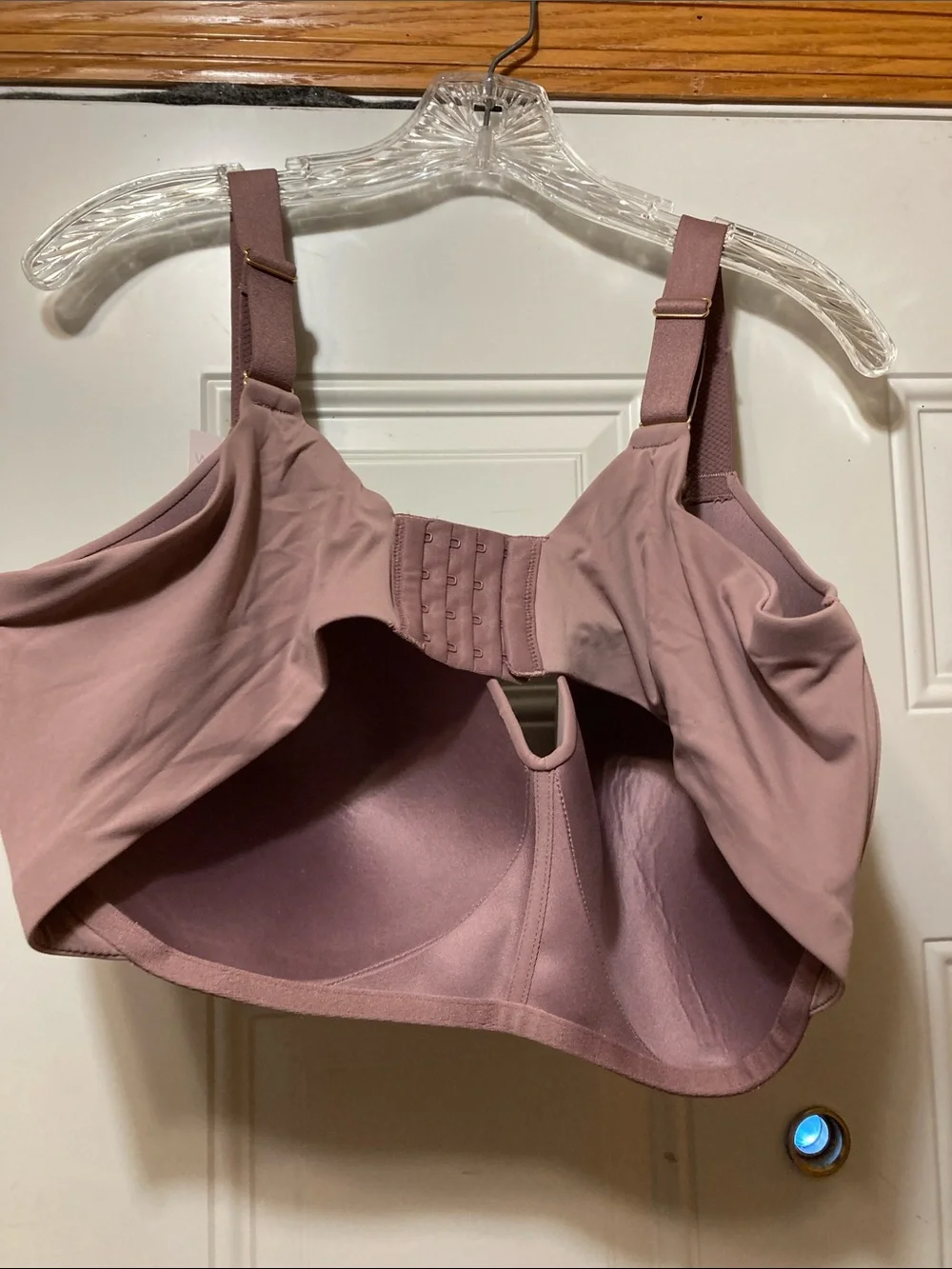 Seamless Light Mauve Full-Coverage Comfort Bra 42DDD